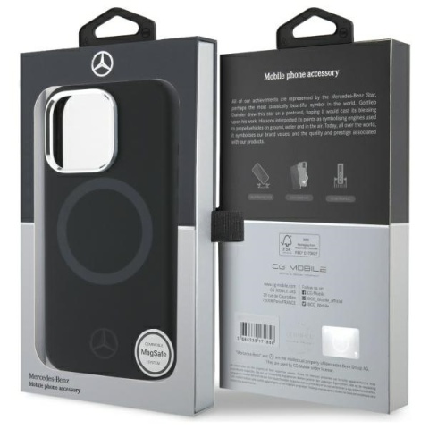 Mercedes MEHMP16L23SUTTK iPhone 16 Pro 6.3" czarny/black hardcase Silicone Tonal Logo MagSafe