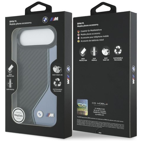 Etui BMW M Carbon Logo MagSafe do iPhone Air niebieski