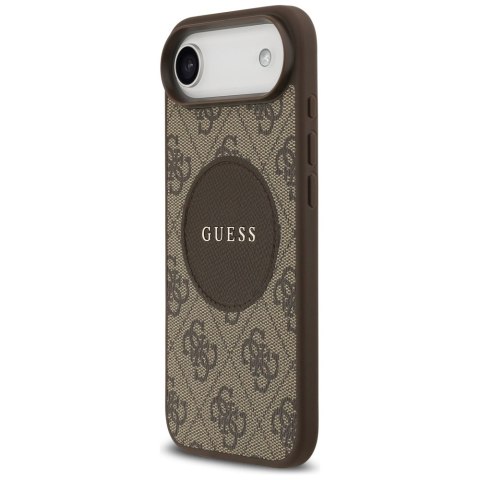 Etui Guess 4G Circle Classic Logo MagSafe do iPhone Air brązowy