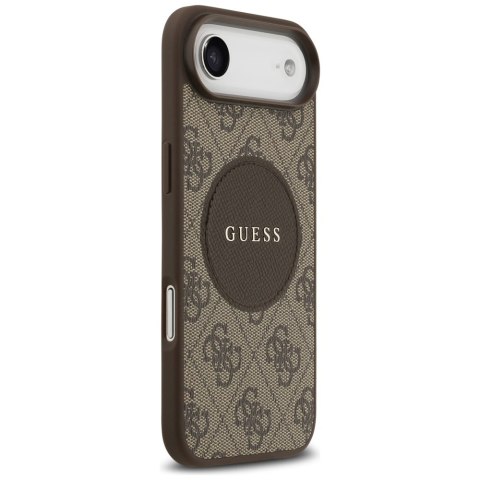 Etui Guess 4G Circle Classic Logo MagSafe do iPhone Air brązowy