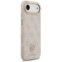 Etui Guess 4G Strass Logo & Big Strap Metal Buttons MagSafe do iPhone Air różowy