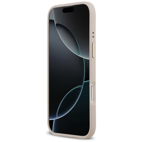 Etui Guess 4G Strass Logo & Big Strap Metal Buttons MagSafe do iPhone Air różowy