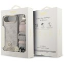 Etui Guess 4G Strass Logo & Big Strap Metal Buttons MagSafe do iPhone Air różowy
