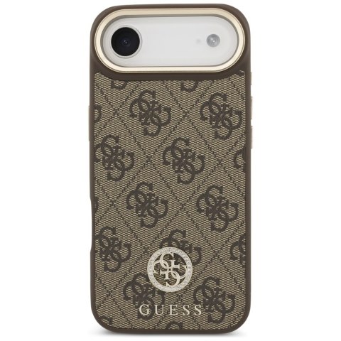 Etui Guess 4G Strass Logo MagSafe do iPhone Air brązowy