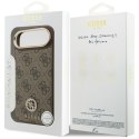 Etui Guess 4G Strass Logo MagSafe do iPhone Air brązowy