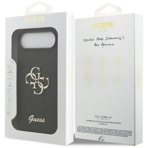 Etui Guess Fixed Glitter Big 4G do iPhone Air czarny