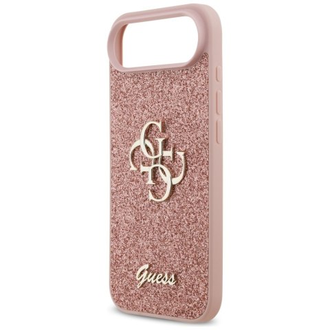 Etui Guess Fixed Glitter Big 4G do iPhone Air różowy