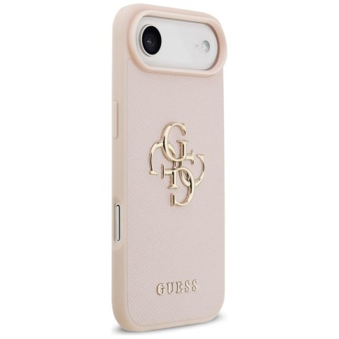 Etui Guess Grained Big 4G & Classic Logo do iPhone Air różowy