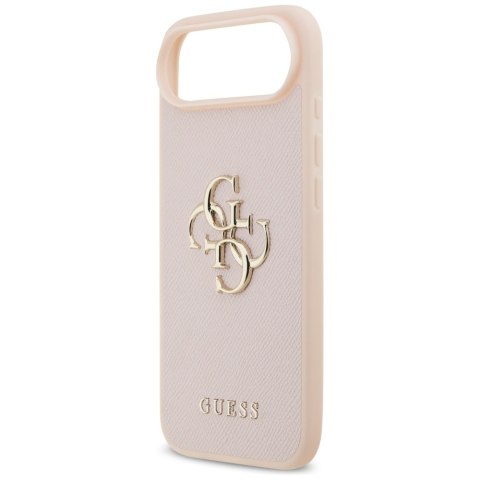 Etui Guess Grained Big 4G & Classic Logo do iPhone Air różowy