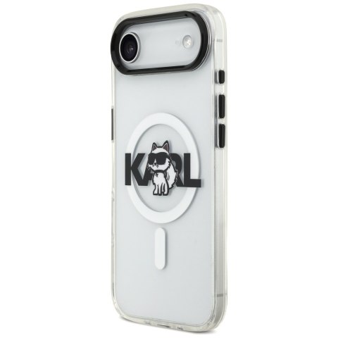 Etui Karl Lagerfeld IML Choupette Sketch Logo MagSafe do iPhone Air przezroczysty