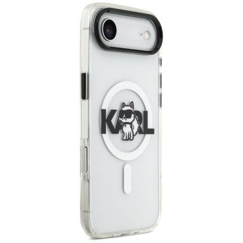Etui Karl Lagerfeld IML Choupette Sketch Logo MagSafe do iPhone Air przezroczysty