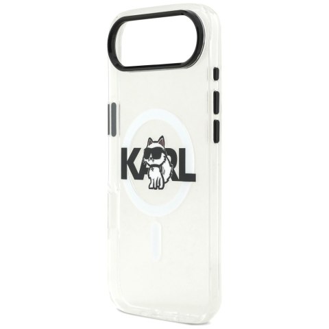 Etui Karl Lagerfeld IML Choupette Sketch Logo MagSafe do iPhone Air przezroczysty