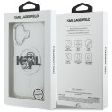 Etui Karl Lagerfeld IML Glitter Karl & Choupette Sketch Logo MagSafe do iPhone 17 przezroczysty