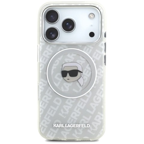 Etui Karl Lagerfeld IML Karl Head Logo MagSafe do iPhone 17 Pro Max szary
