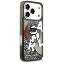 Etui Karl Lagerfeld Liquid Glitter Choupette Logo MagSafe do iPhone 17 Pro czarny