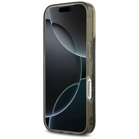 Etui Karl Lagerfeld Liquid Glitter Choupette Logo MagSafe do iPhone 17 Pro czarny