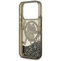 Etui Karl Lagerfeld Liquid Glitter Choupette Logo MagSafe do iPhone 17 Pro czarny