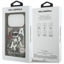 Etui Karl Lagerfeld Liquid Glitter Choupette Logo MagSafe do iPhone 17 Pro czarny