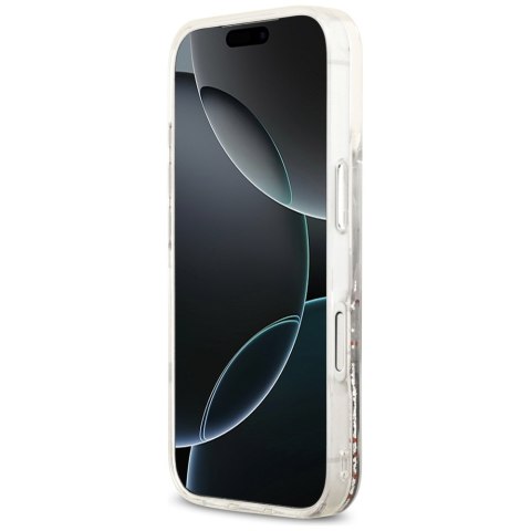 Etui Karl Lagerfeld Liquid Glitter Choupette Logo MagSafe do iPhone 17 Pro przezroczysty