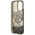 Etui Karl Lagerfeld Liquid Glitter Choupette Logo MagSafe do iPhone 17 czarny