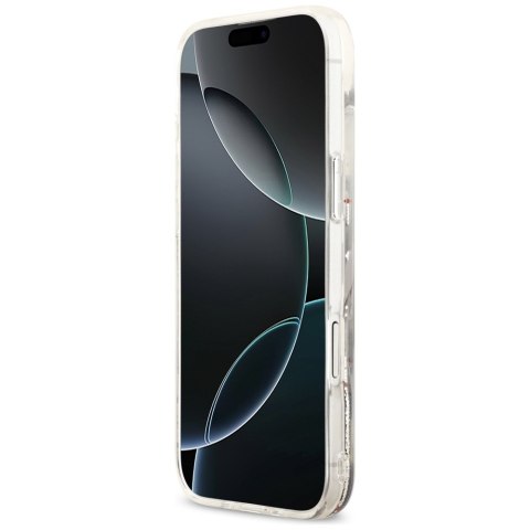 Etui Karl Lagerfeld Liquid Glitter Choupette Logo MagSafe do iPhone Air przezroczysty