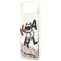 Etui Karl Lagerfeld Liquid Glitter Choupette Logo MagSafe do iPhone Air przezroczysty