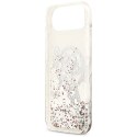 Etui Karl Lagerfeld Liquid Glitter Choupette Logo MagSafe do iPhone Air przezroczysty