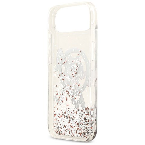 Etui Karl Lagerfeld Liquid Glitter Choupette Logo MagSafe do iPhone Air przezroczysty