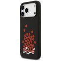 Etui Karl Lagerfeld Silicone Heart Sign Logo MagSafe do iPhone 17 Pro Max czarny