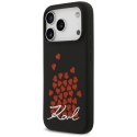 Etui Karl Lagerfeld Silicone Heart Sign Logo MagSafe do iPhone 17 Pro czarny