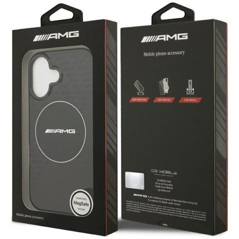 Etui AMG Double Layer Transparent Smocked MagSafe do iPhone 17 czarny