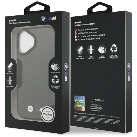 Etui BMW M Kevlar Matt MagSafe do iPhone 17 czarny