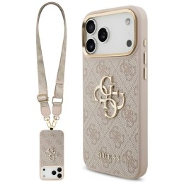 Etui Guess 4G Big 4G Classic Logo Big Strap Metal Buttons do iPhone 17 Pro Max różowy