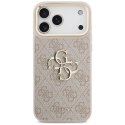 Etui Guess 4G Big 4G Classic Logo Big Strap Metal Buttons do iPhone 17 Pro Max różowy