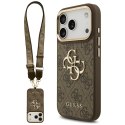 Etui Guess 4G Big 4G Classic Logo Big Strap Metal Buttons do iPhone 17 Pro brązowy