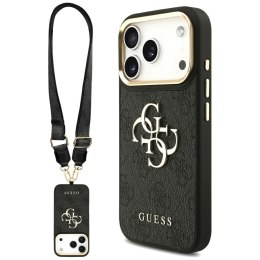 Etui Guess 4G Big 4G Classic Logo Big Strap Metal Buttons do iPhone 17 Pro czarny