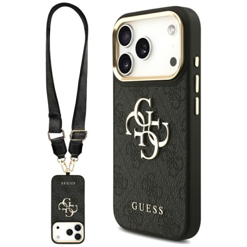Etui Guess 4G Big 4G Classic Logo Big Strap Metal Buttons do iPhone 17 Pro czarny