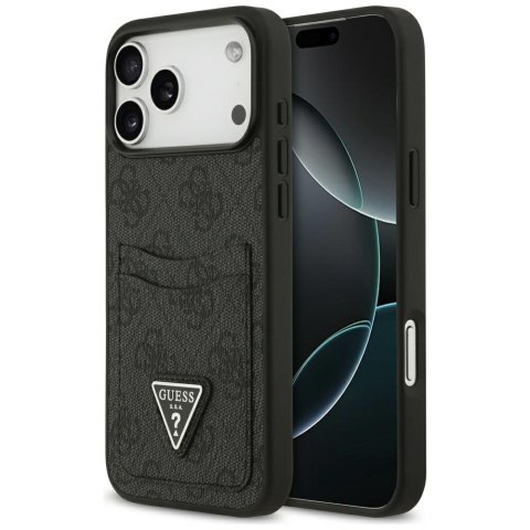Etui Guess 4G Double Card Triangle do iPhone 17 Pro Max czarny