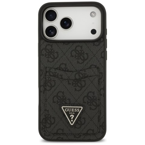 Etui Guess 4G Double Card Triangle do iPhone 17 Pro Max czarny