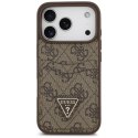 Etui Guess 4G Double Card Triangle do iPhone 17 Pro brązowy