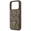 Etui Guess 4G Double Card Triangle do iPhone 17 Pro brązowy