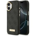Etui Guess 4G Logo Plate MagSafe do iPhone 17 czarny