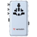 Verbatim Adapter podróżny EU/UK/US GaN 1xUSB-C/1xUSB-A/2xUSB-C PD 70W niebieski 30187