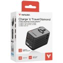 Verbatim Adapter podróżny EU/UK/US GaN 2xUSB-A/3xUSB-C PD 170W czarny 30190