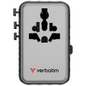 Verbatim Adapter podróżny EU/UK/US GaN 2xUSB-C/2xUSB-A/1xUSB-C PD 100W czarny 30191