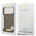 Etui Guess 4G Logo Plate MagSafe do iPhone 17 Pro Max brązowy