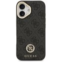 Etui Guess 4G Strass Logo & Big Strap Metal Buttons MagSafe do iPhone 17 czarny