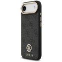 Etui Guess 4G Strass Logo & Big Strap Metal Buttons MagSafe do iPhone Air czarny