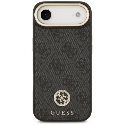 Etui Guess 4G Strass Logo & Big Strap Metal Buttons MagSafe do iPhone Air czarny
