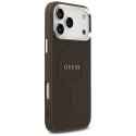 Etui Guess Classic Logo MagSafe do iPhone 17 Pro Max brązowy